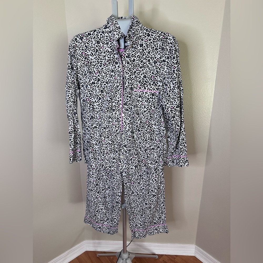 Victoria's Secret Black and White Cozy Pajama Set